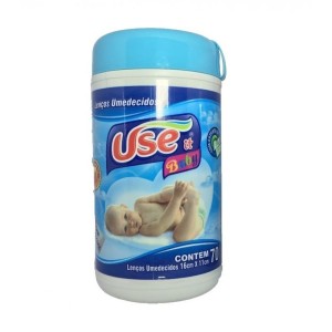 Lenços Umedecido Com 70 Azul Use It