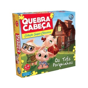 Quebra Cabeça Três Porquinhos 24 Peças