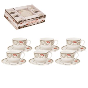 Xícara Ceramica Café Com Pires 6 Peças  90ML Provence