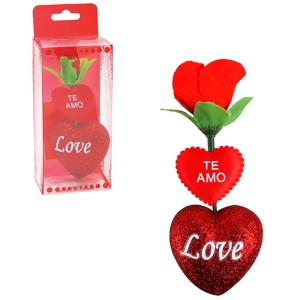 Flor Artificial  Coração Te Amo 11 CM