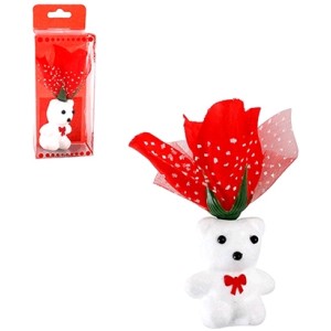 Enfeite  Decorativo Ursinho Com Flores