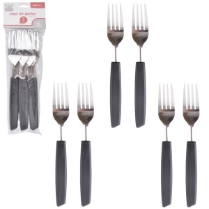 Jogo De Garfos Palmas Com 6 Peças Preto