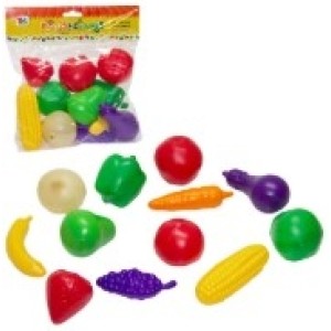 Kit  Frutas e  Legumes Com 12 Peças