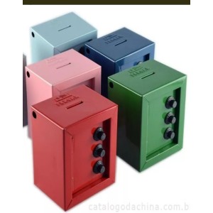 Cofre para Moeda Metal com Segredo