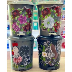 Lixeira De Pedal 15 Litros Decorada