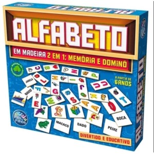 Alfaberto  51 Peças - Madeira