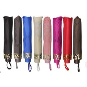 Guarda Chuva 3 Dobras , Cores Variadas, Emborrachado  Manual 140CM X10K