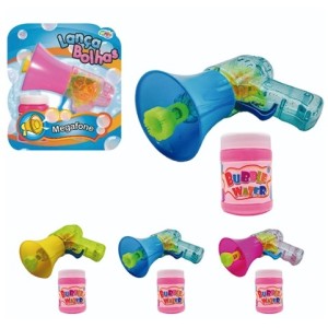 Pistola  Lança Bolha De Sabão  Megafone Com Luz