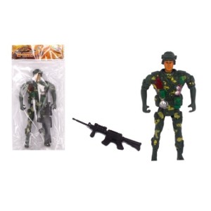 Boneco Militar Com 2 Peças