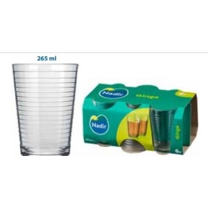 Copo Multiuso Ginga 265 ML Luva Com 6