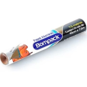 Papel Aluminio Bompack  45CM X 7,5 Metros Unidades