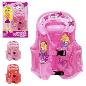 Colete Inflavel Transparente Glam Girls 40 x 45 cm