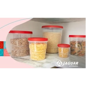 Conjunto 5 Peças  Mantimento  Com  Rosca (500/1800/3000/4500/7800ML)