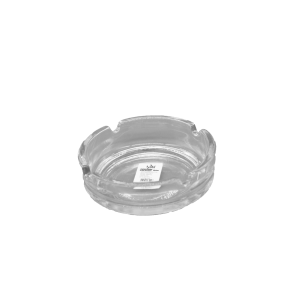 Cinzeiro Redondo de Vidro Transparente   10 x 3 cm