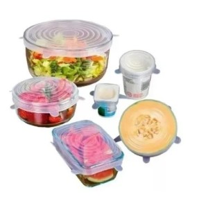 Conjunto de Tampas de Silicone Com 6 Peças