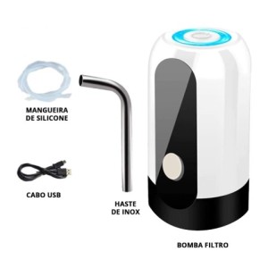 Bomba  Para  Galão  de  Água  Eletrica  Recarregavél Usb