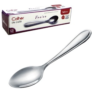 Colher de Café Inox Venice  Com 12 Unidades