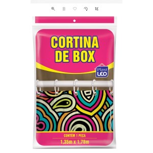 Cortina para Box Estampada 1,35 x 1,80 Metros
