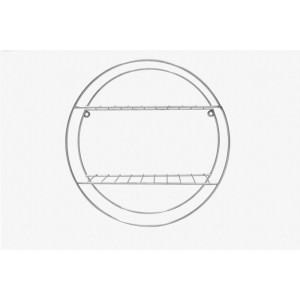 Prateleira  Decorativa  Redonda  Cromo