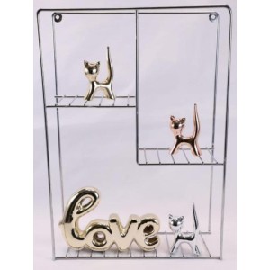 Prateleira   Decorativa  Retangular Cromo