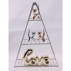 Prateleira  Decorativa  Triangulo Cromo