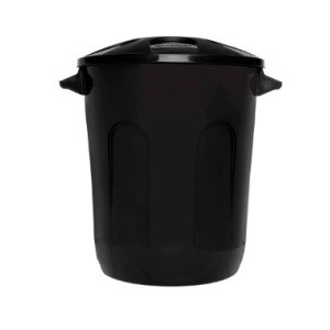 Cesto  Fechado  10 Litros Com  Tampa  Preta  Eco Nature