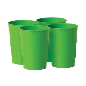 Kit  4 Copos Plasticos  350 ML Cada