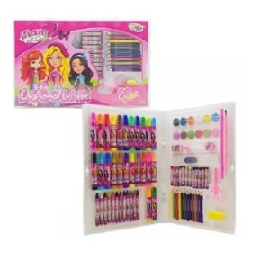 Kit  Escolar  Com 98  Peças  Glam  Girls