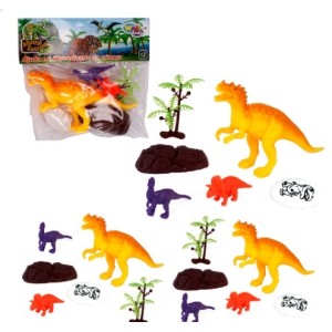 Kit  Dinossauros  Soft  Com  6 Peças