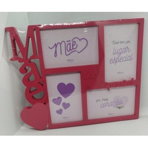 Porta Retrato  Mãe Para 4 Fotos  10 x 15 Cm