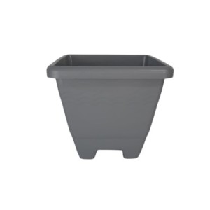 Vaso  Quadrado  Grande  Cinza  - 14,5 Litros