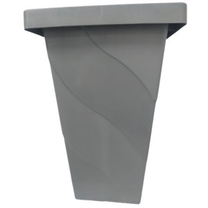 Vaso Quadrado  Coluna  Médio Cinza - 19 Litros