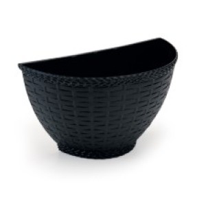 Vaso de Parede  Rattan Preto