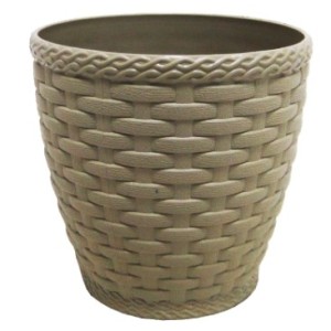 Vaso  Rattan  M3 Redondo  Palha  8 x 8 Cm