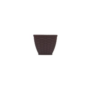 Vaso Cachepo Rattan  M3 Quadrado Coffee
