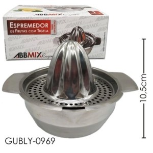 Espremedor de Frutas Com Tigela de Aço Inoxidavél  10,5 X 13,5CM