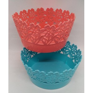 Cesto  De  Fruta  Redondo  De  Plastico  18.5X 9 CM