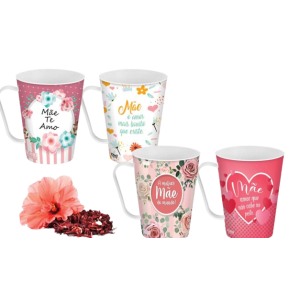 Caneca  Decorada  Mães  Elegance 430 ML