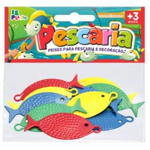 Peixe  Para  Pescaria Com 10 Unidades