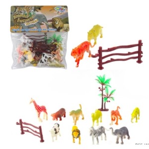 Kit  Animais Selvagens  Soft  Com 15  Peças