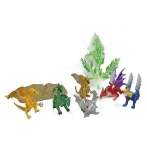 Kit  Miniatura Dragão Com 24 Peças