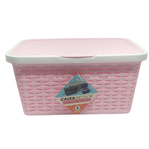 Caixa Bicolor  Com Tampa 7,5L - BABY