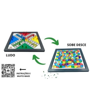 Tabuleiro Ludo e  Sobe - Desce  2 Em 1
