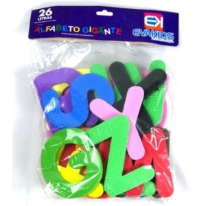 Alfabeto  Didatico  Eva  26 Peças  13 Cm