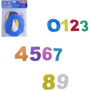 Números  Didaticos  Com 10 Peças  13Cm- 1,5 Mm