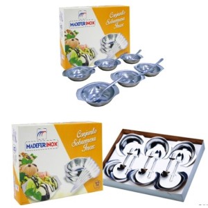 Conjunto de Sobremesa  Inox Com Colher 12 Peças