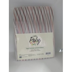 Capa Para Colchão  Listrada  Solteiro