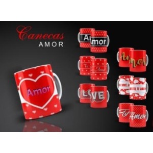 Canecas 350 Ml  Amor Sortidas