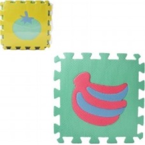Tapete  Educativo  em  E.v.a  Com 10 Placas  Frutas 30 x 30 x 8,5 Cm
