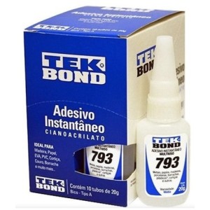 Adesivo Instantâneo 793 - 20Gramas  Bico Anti Entupimento tekbond Unidades